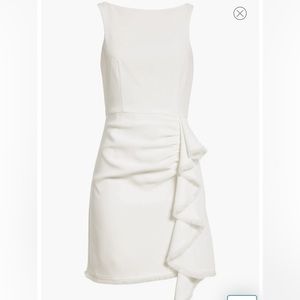 Cinq a Sept Bethel Ruffle Minidress size 10, Ivory